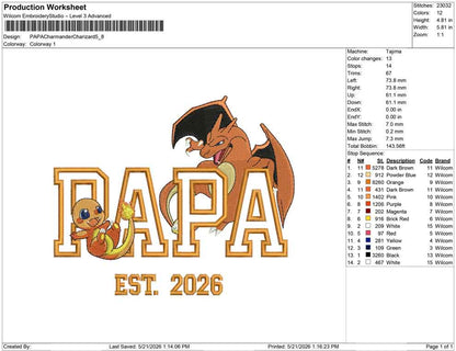 PAPA Charmander Charizard