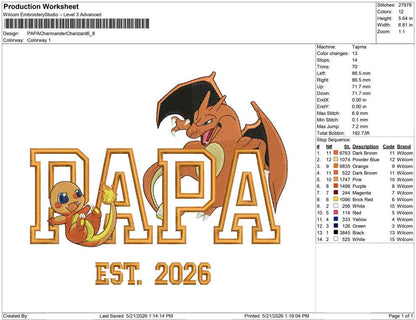 PAPA Charmander Charizard