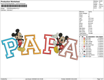 PAPA Mickey Mouse
