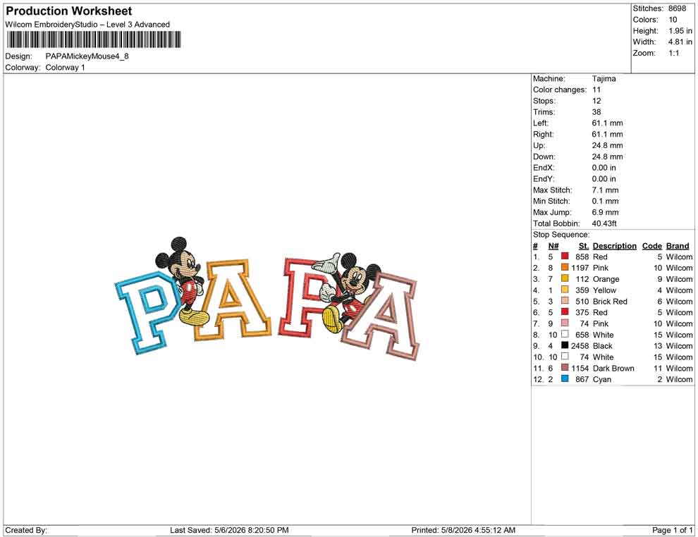 PAPA Mickey Mouse