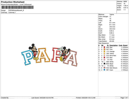 PAPA Mickey Mouse