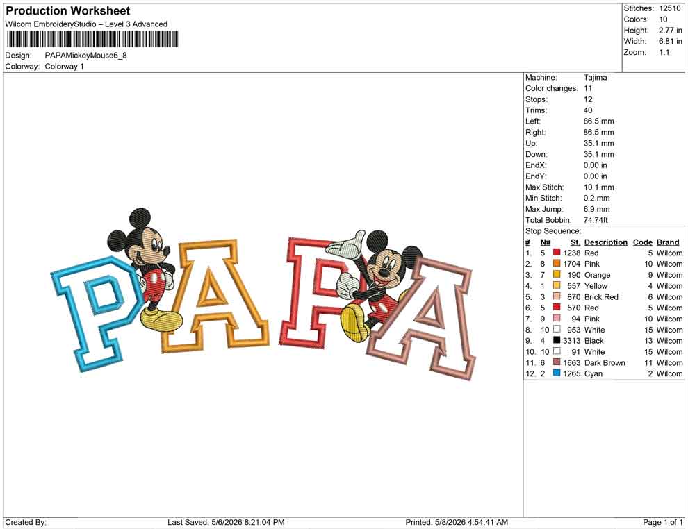 PAPA Mickey Mouse