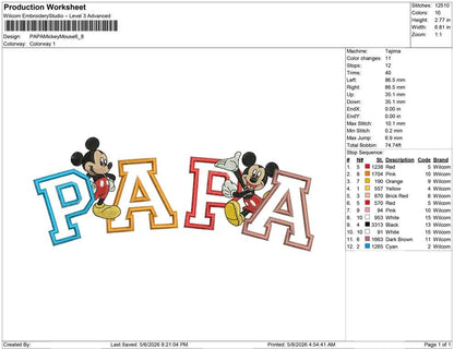 PAPA Mickey Mouse