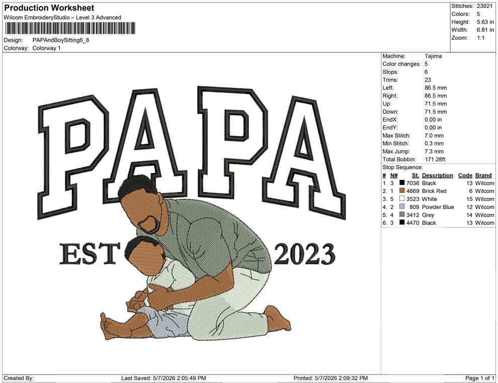PAPA And Boy Sitting