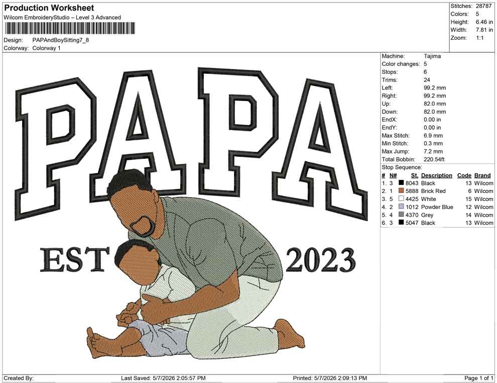 PAPA And Boy Sitting