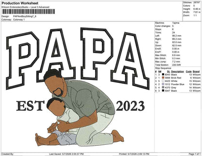 PAPA And Boy Sitting