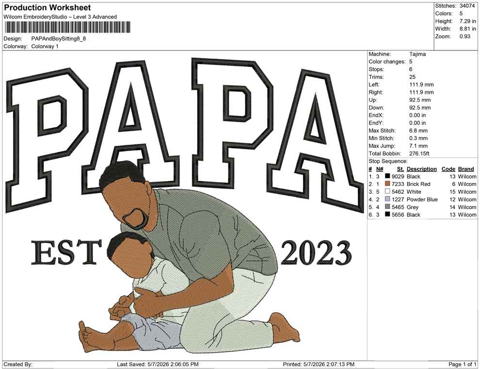 PAPA And Boy Sitting