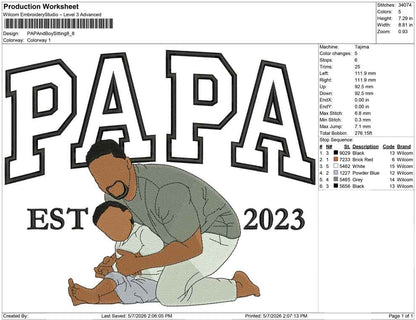 PAPA And Boy Sitting