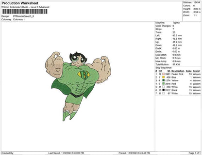 Power puff muscle Green