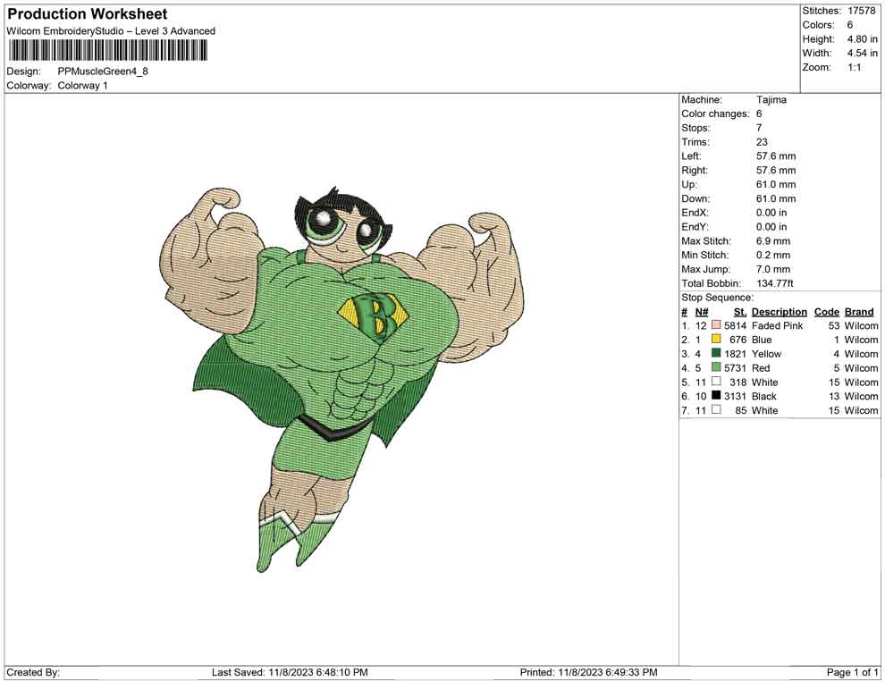 Power puff muscle Green