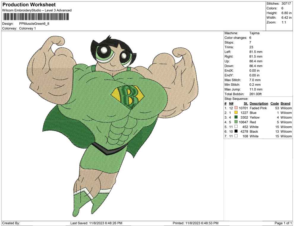 Power puff muscle Green