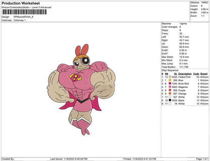 Power puff muscle pink