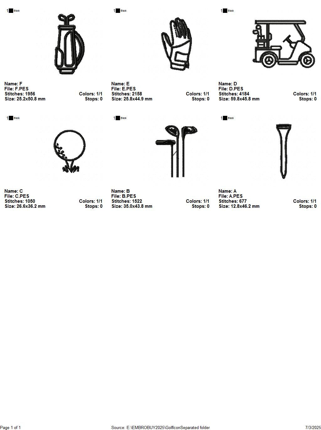 Golf Icon separated