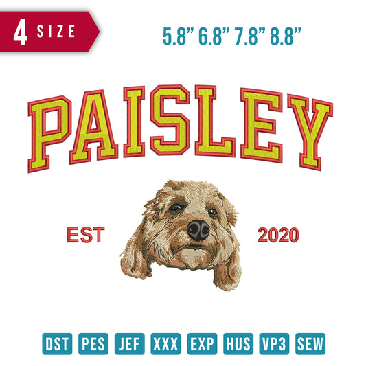 Paisley Dog Head