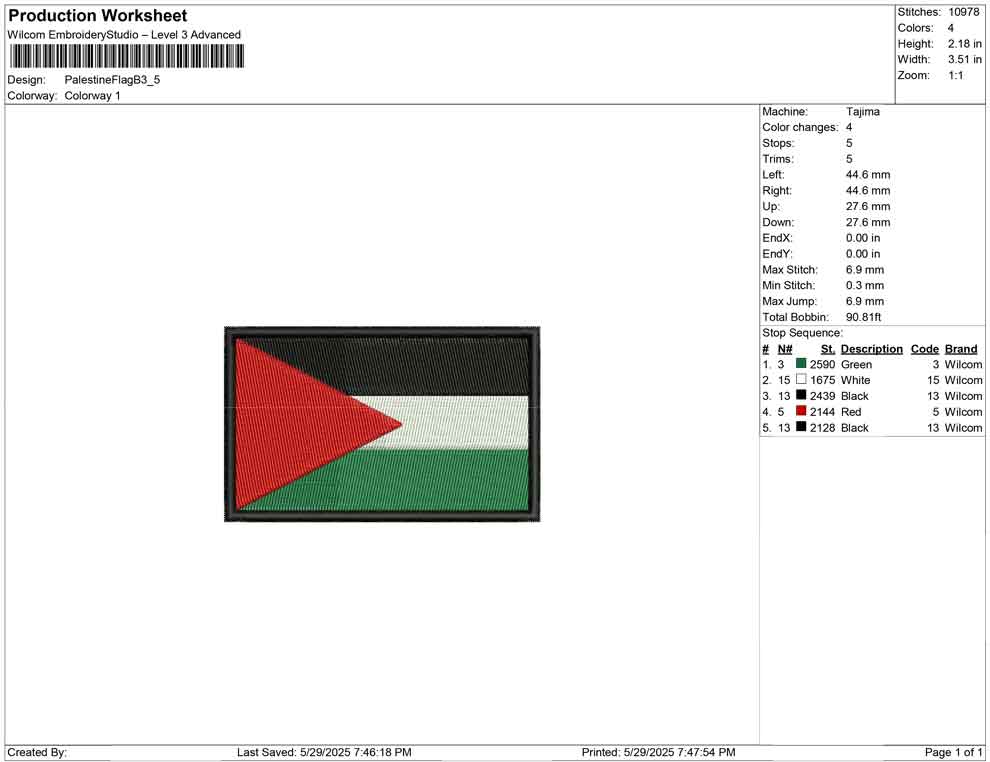 Palestine Flag B
