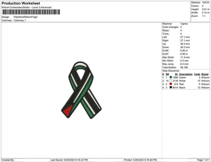 Palestine Ribbon Flag
