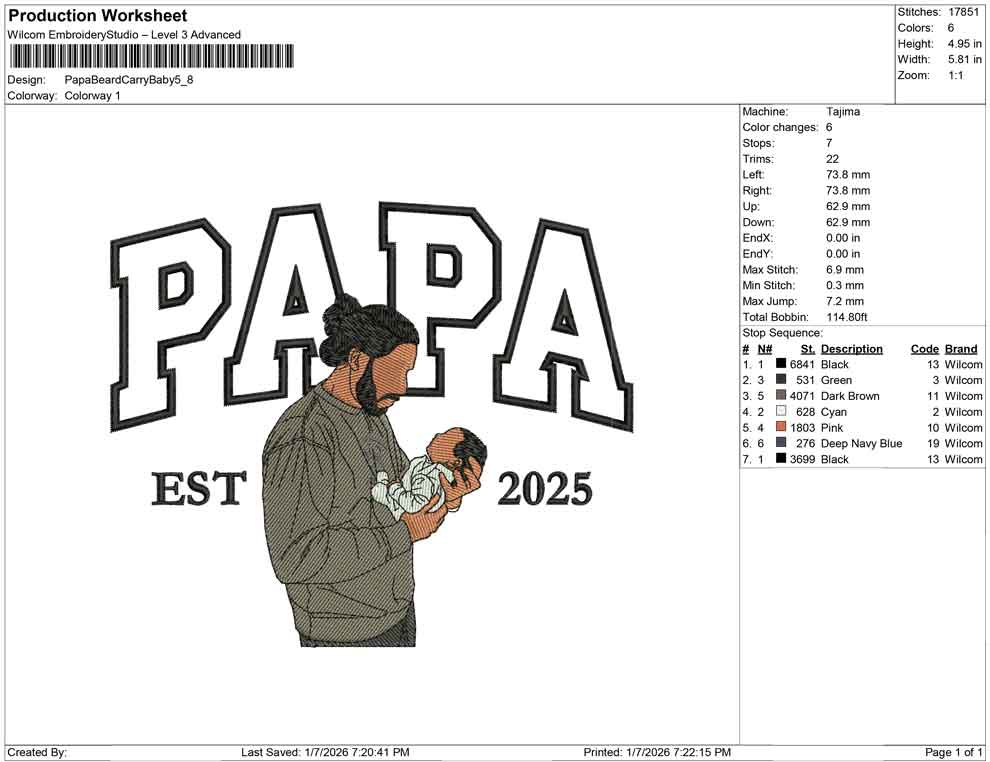 Papa Beard Carry Baby