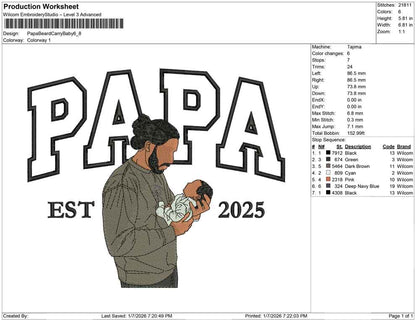 Papa Beard Carry Baby