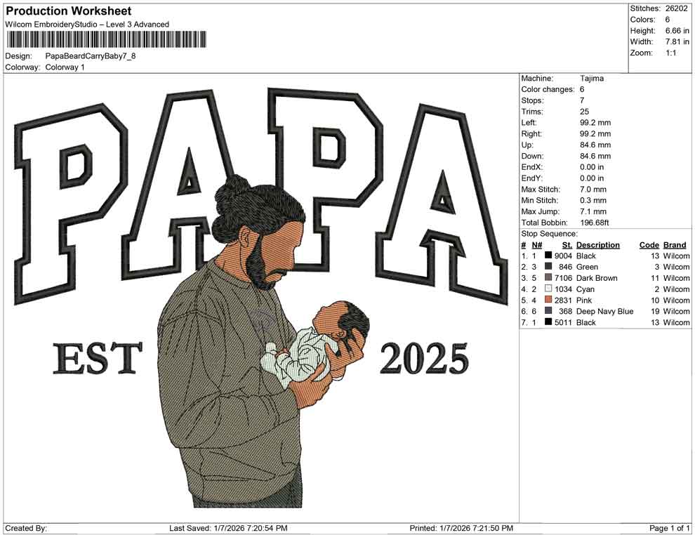 Papa Beard Carry Baby