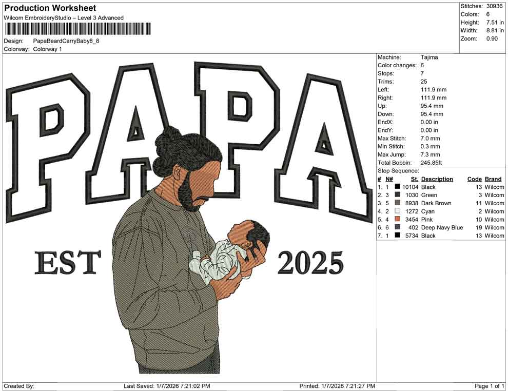 Papa Beard Carry Baby