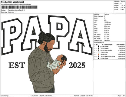Papa Beard Carry Baby