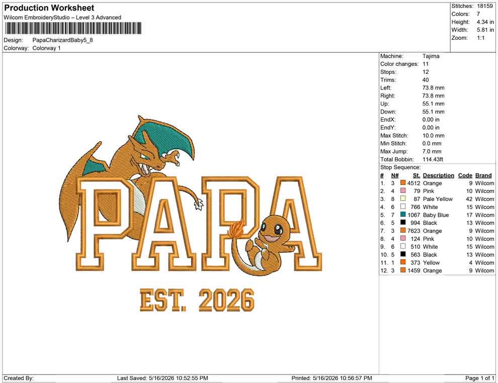 Papa Charizard Baby