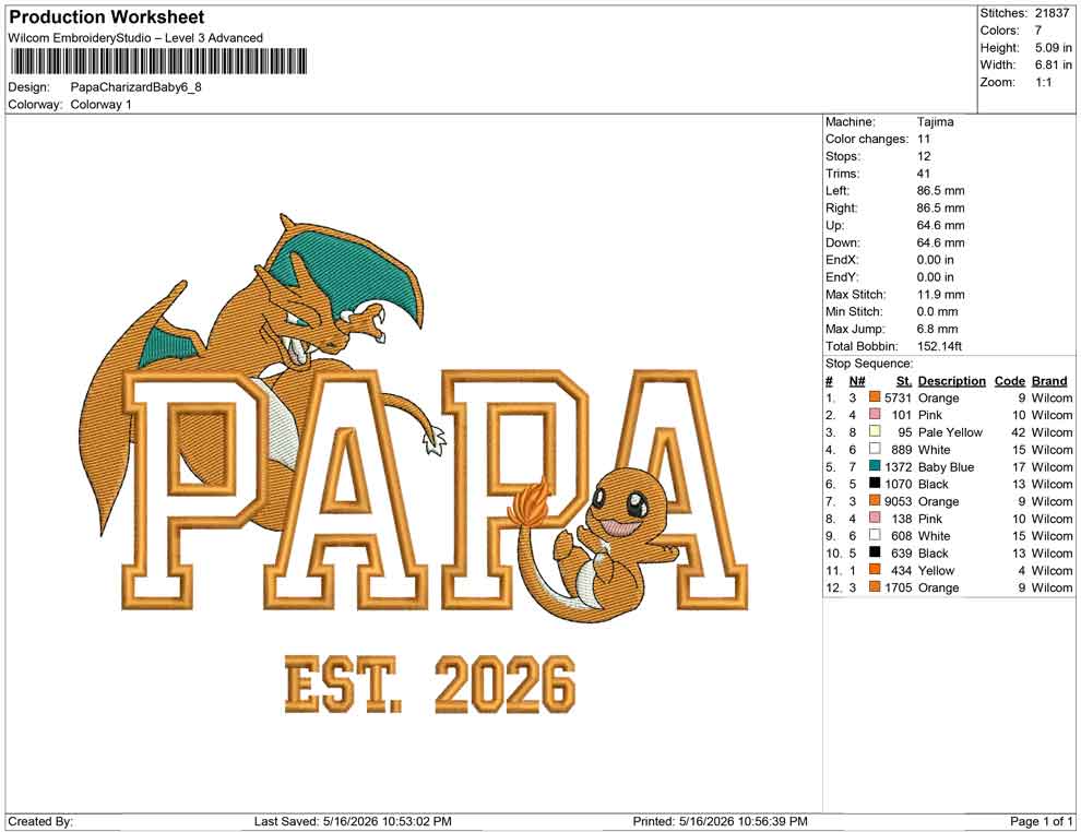 Papa Charizard Baby