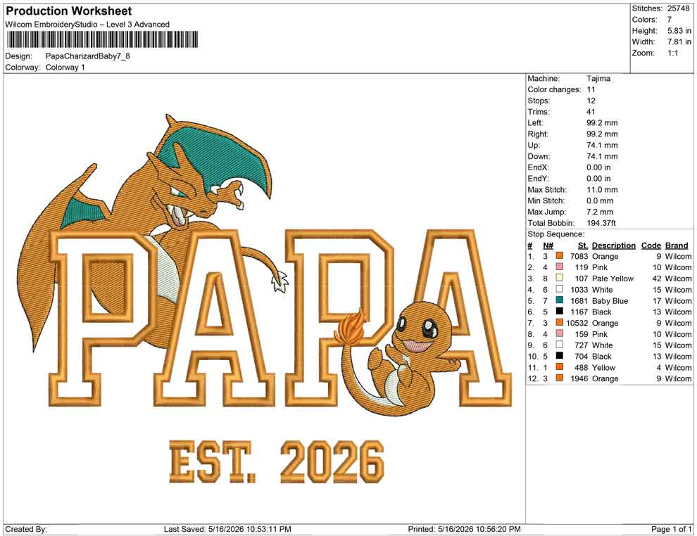 Papa Charizard Baby