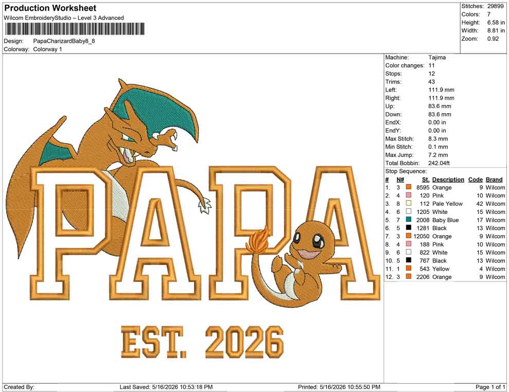 Papa Charizard Baby