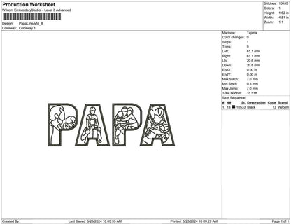 Papa Line Art