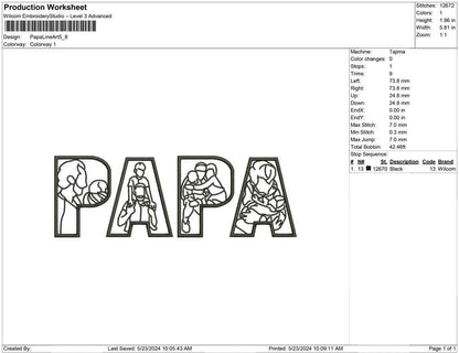 Papa Line Art