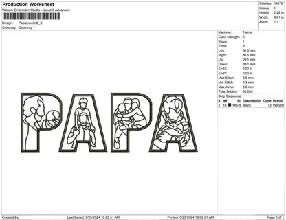 Papa Line Art