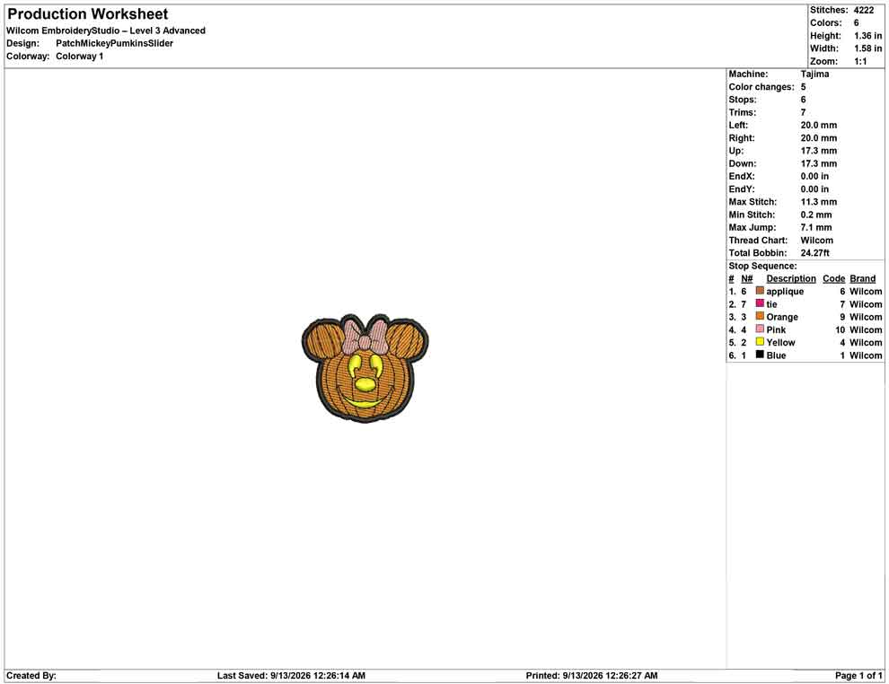 Patch Mickey Pumkins Slider