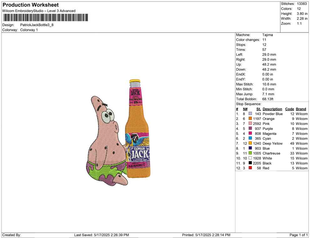 Patrick Jack Bottle