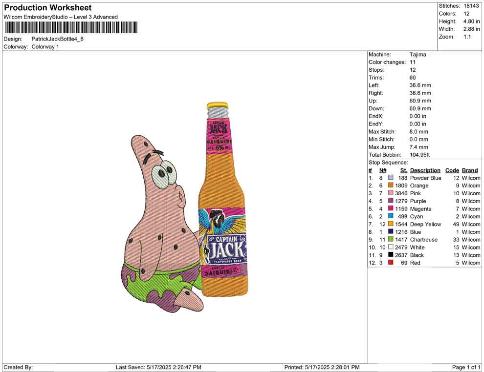 Patrick Jack Bottle