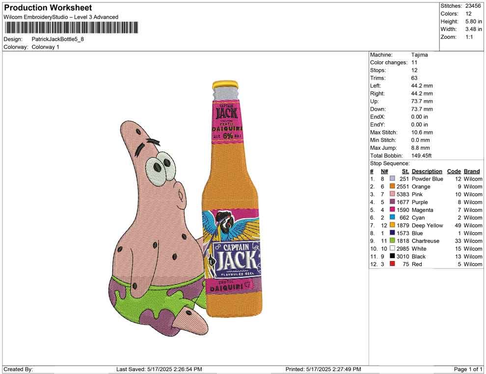 Patrick Jack Bottle