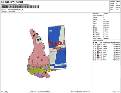 Patrick Red Bull Bottle