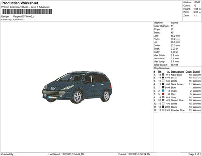 Peugeot 307 blue