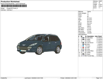 Peugeot 307 blue