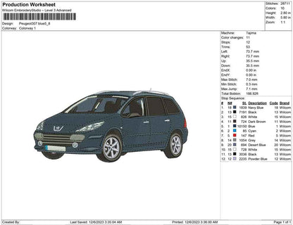 Peugeot 307 blue
