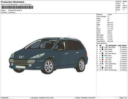 Peugeot 307 blue