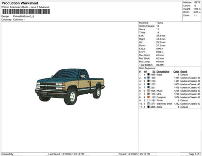 Pickup Blu Brown