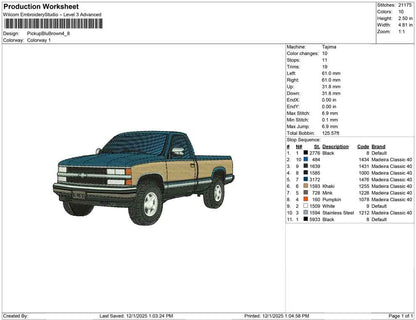 Pickup Blu Brown