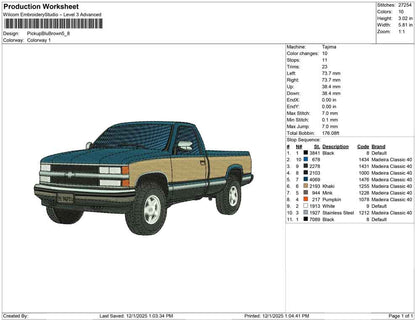 Pickup Blu Brown