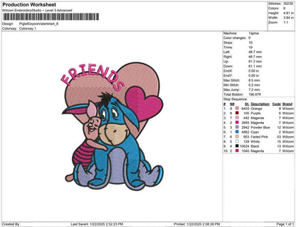 Piglet Eeyore Valentine