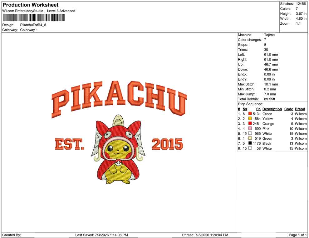 Pikachu Est B