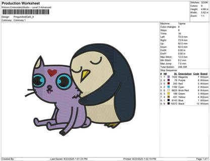 Pinguin And Cat