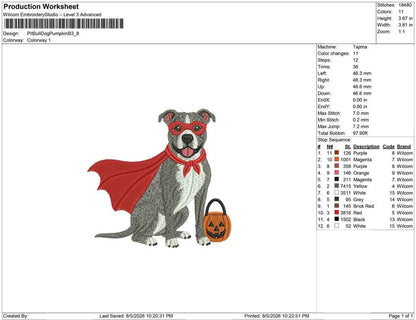 PitBull Dog Pumpkin B