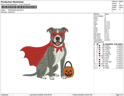 PitBull Dog Pumpkin B