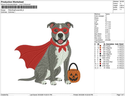 PitBull Dog Pumpkin B